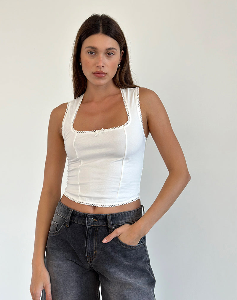 Image of Jinisa Corset Top in Off White