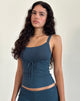 Image of Joanie Rib Knit Top in Ocean Storm