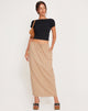 imagen de MOTEL X JACQUIE Joelene Tie Waist Maxi Skirt in Light Taupe