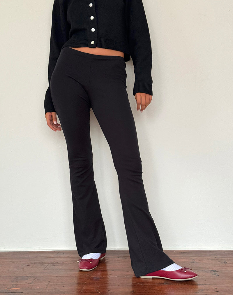 Imagen de Joxiel Soft Rib Flared Trouser en Negro