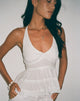 Imagen de Juanita Frill Halterneck Top in Crochet Blanco