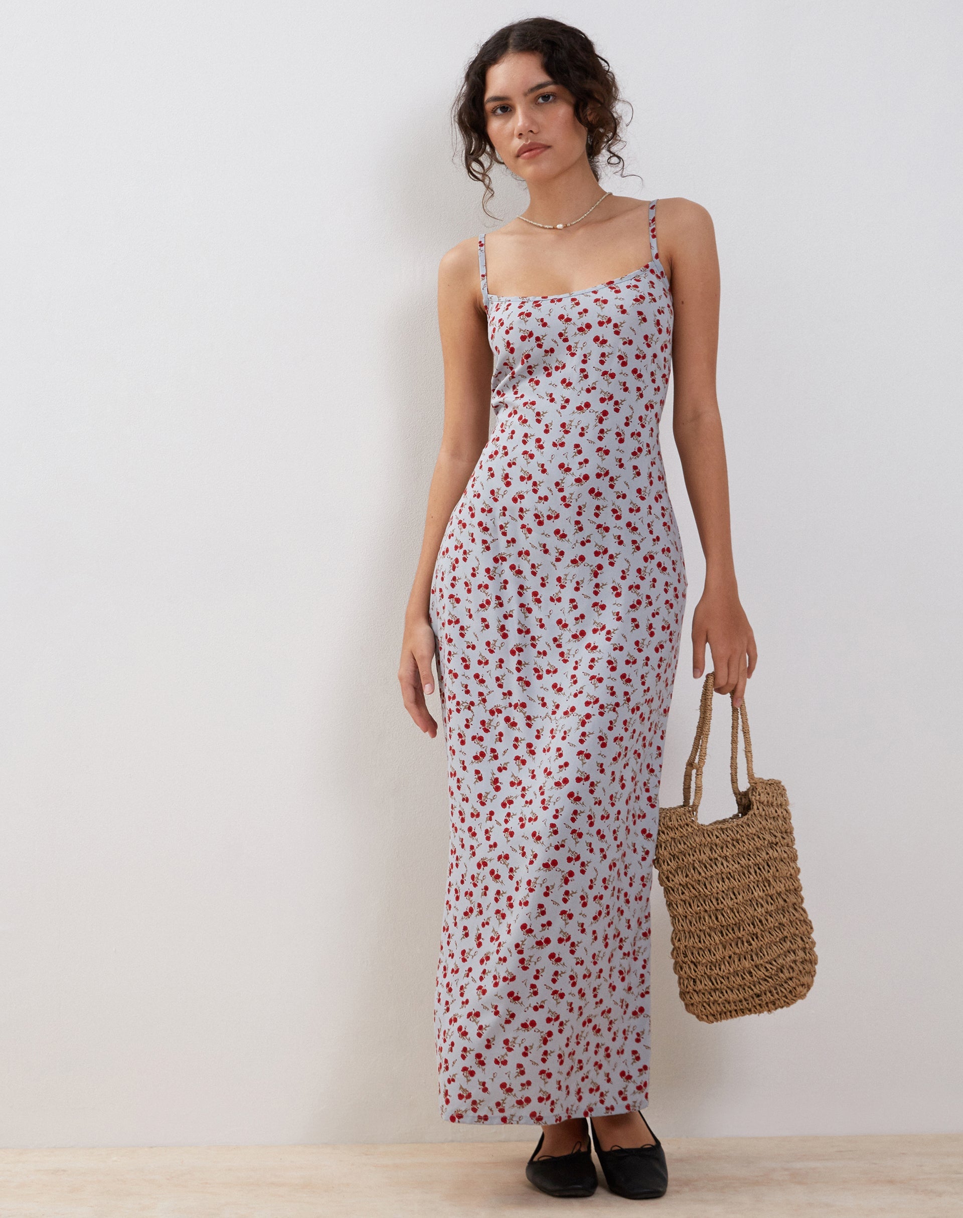 Imagen de Kafka Maxi Slip Dress in Blue Floral Ditsy