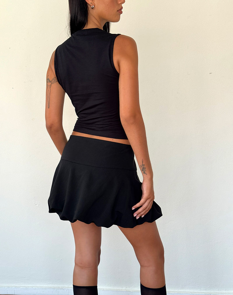 Imagen de la minifalda Keshi Puff Ball en negro