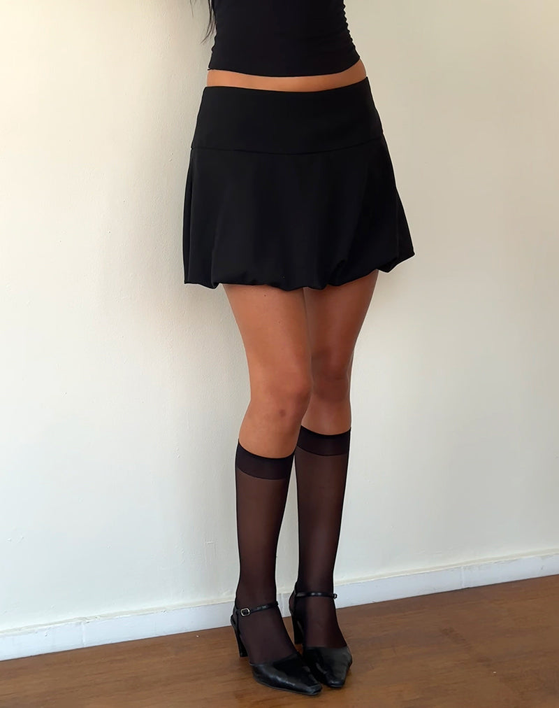 Imagen de la minifalda Keshi Puff Ball en negro