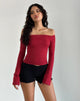 Image of Korby Long Sleeve Top in Adrenaline Red
