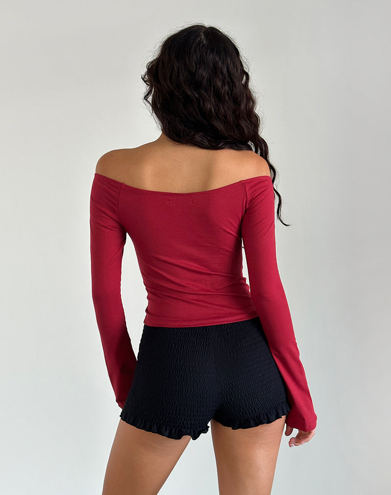 Image of Korby Long Sleeve Top in Adrenaline Red