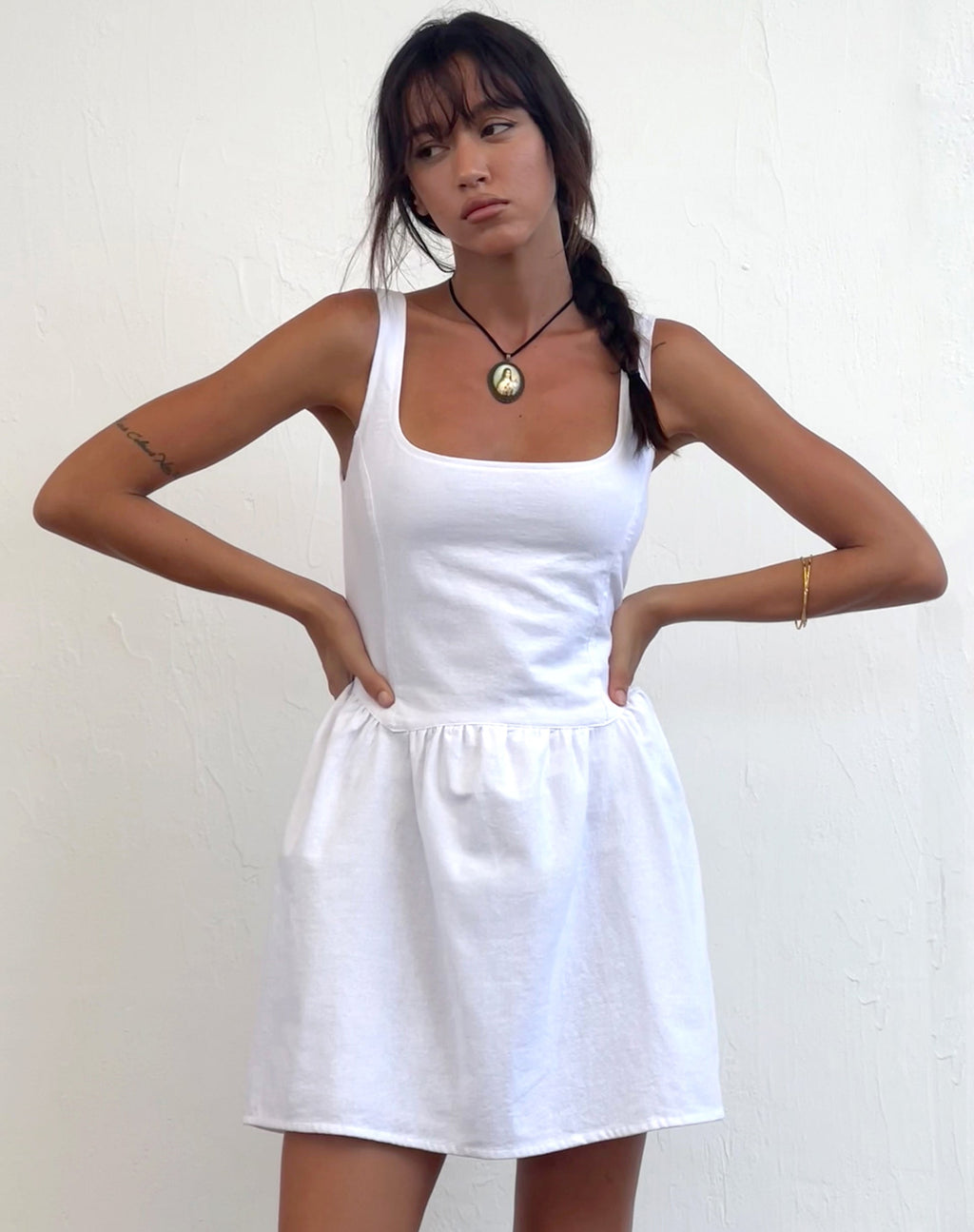 Mini Vestido Leshiel Blanco