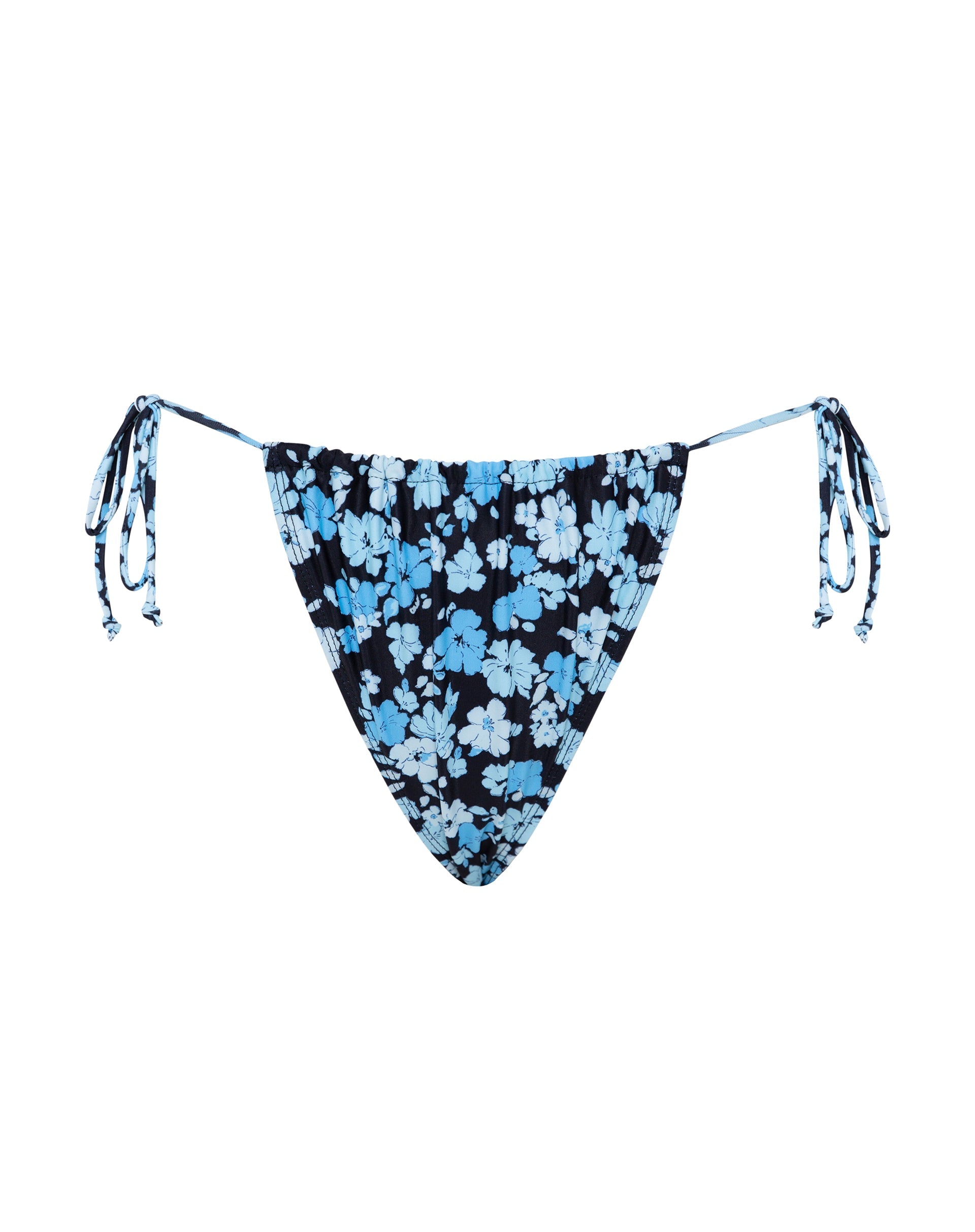 Imagen de la braguita de bikini Leyna en azul pastel floral