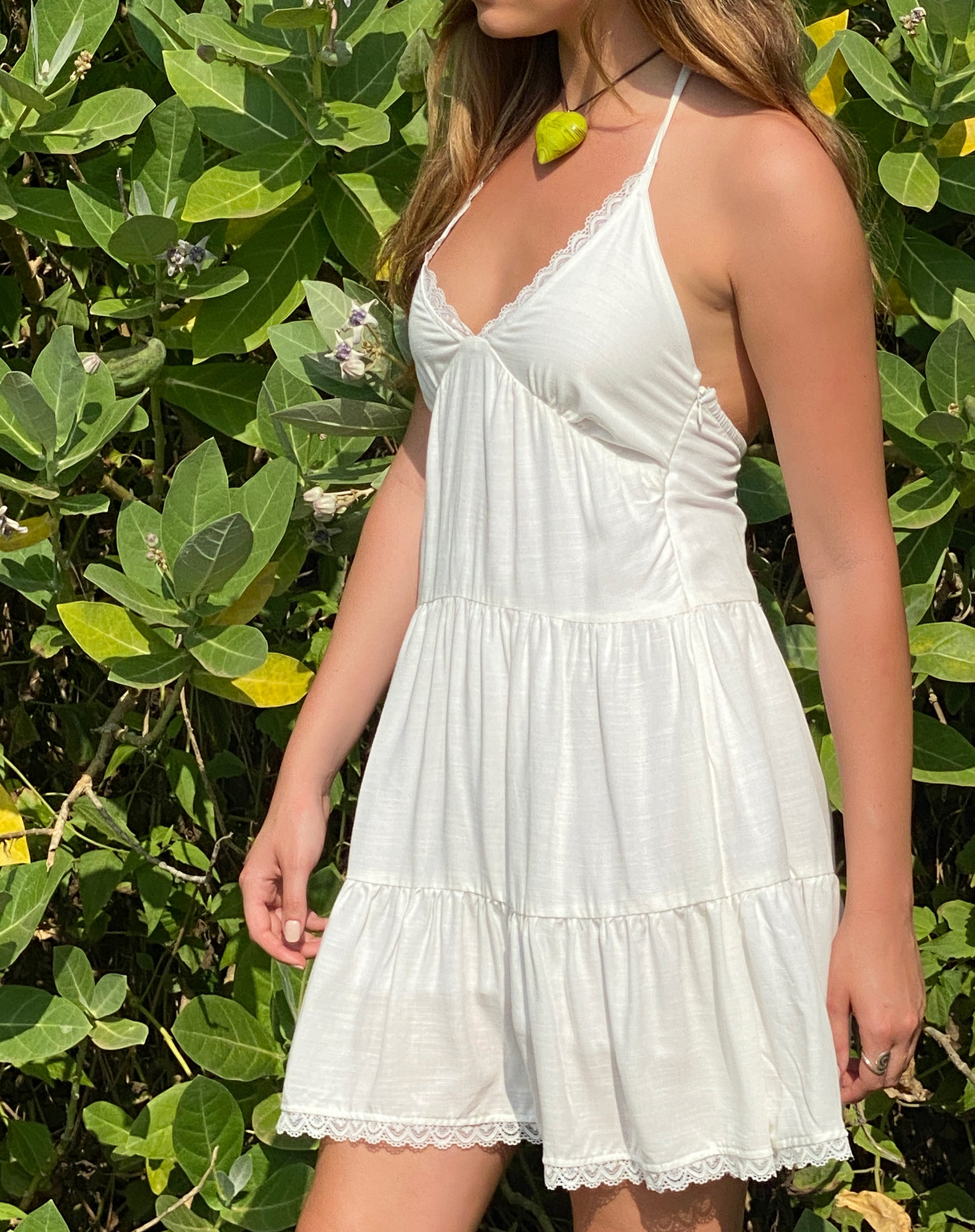 Imagen de Londyn Mini Vestido Halter en Blanco roto