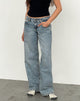 Image of Low Rise Parallel Jeans in Vintage Blue Wash