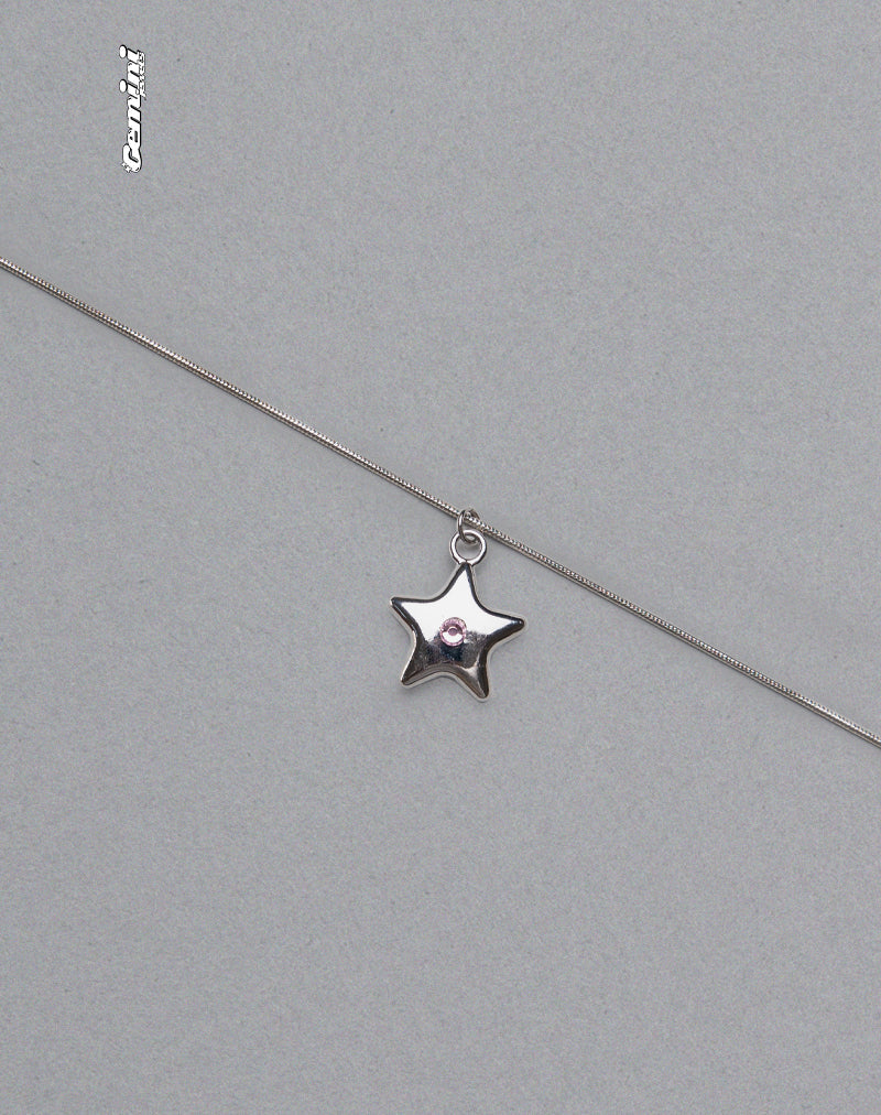 Image of Luna Necklance Pink Star