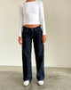 Image of Low Rise Parallel Jeans in Indigo