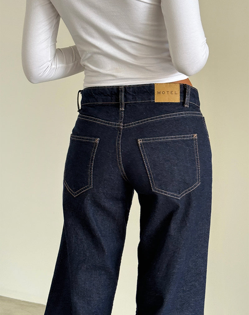 Image of Low Rise Parallel Jeans in Indigo