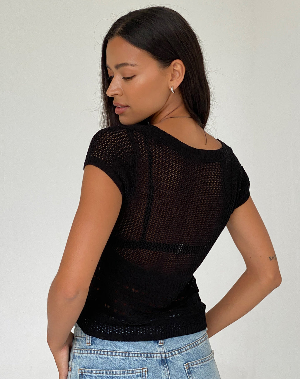 Top de punto Maika negro