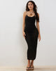 Imagen de Caroline Strappy Maxi Dress in Mesh Negro