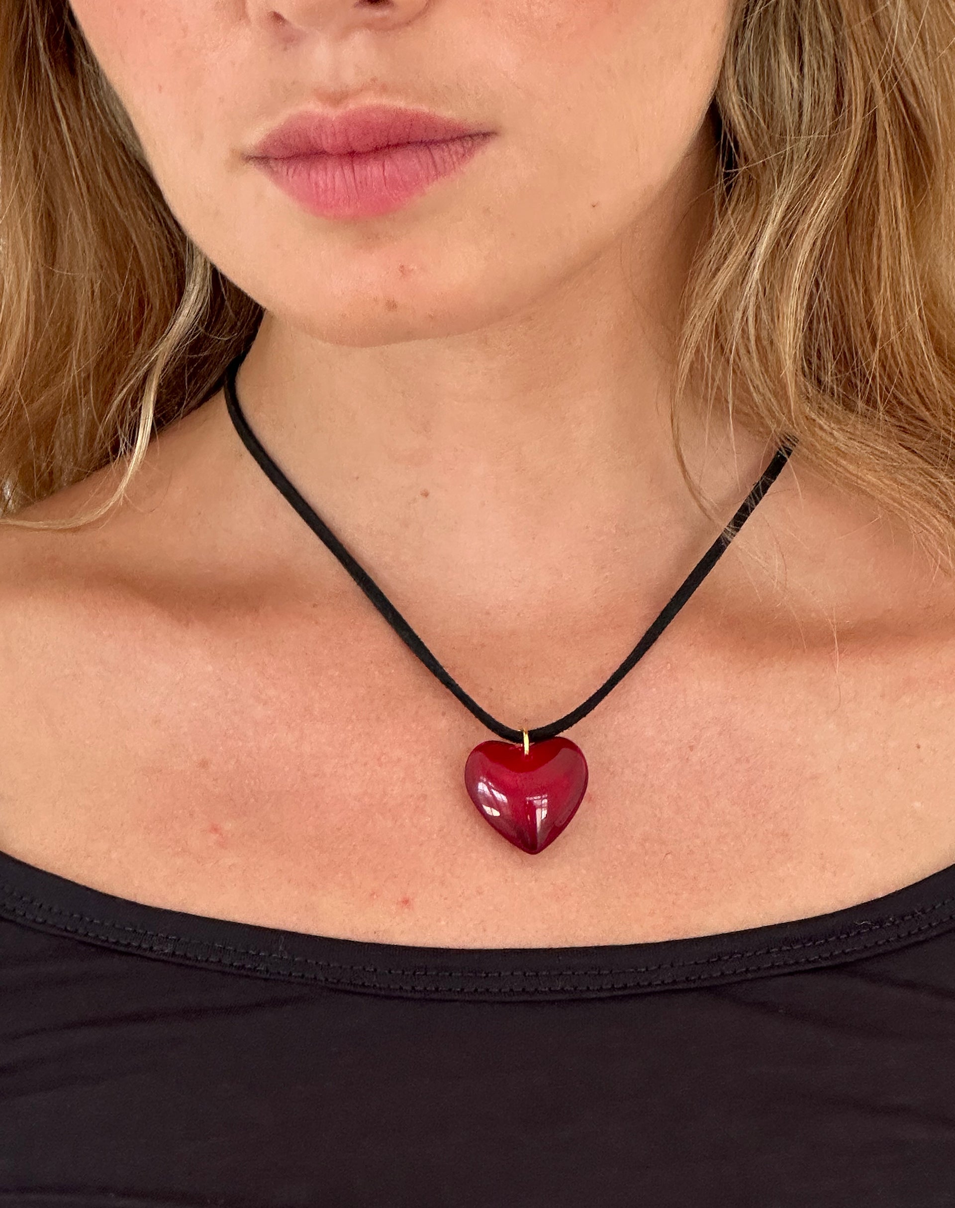 Imagen de Mimi Glass Heart Necklace de Gemini Jewels