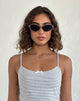 Image of Mydas Oval Sunglasses in Opaque Silver