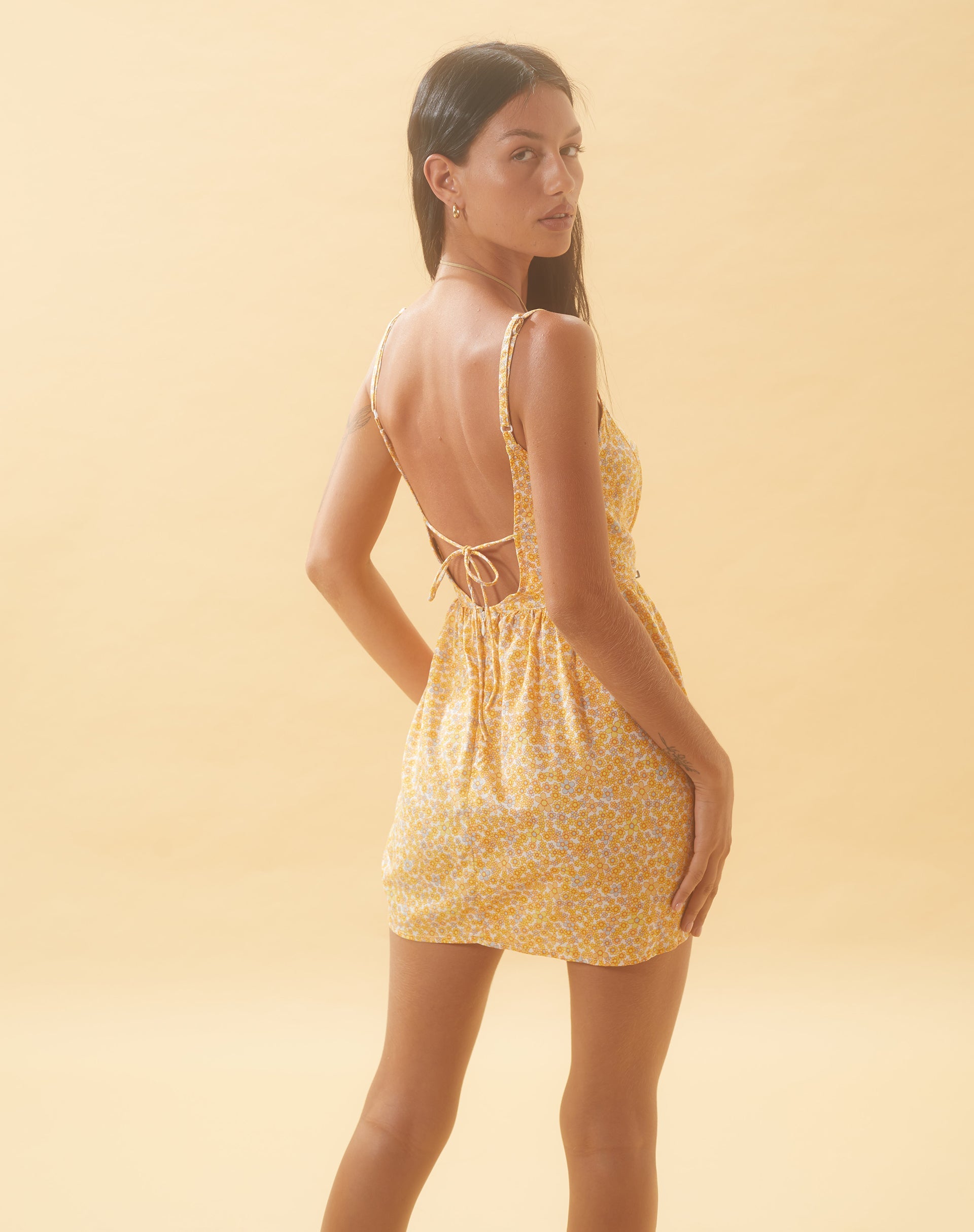Imagen de Ramone Mini Dress in Flower Garden Yellow