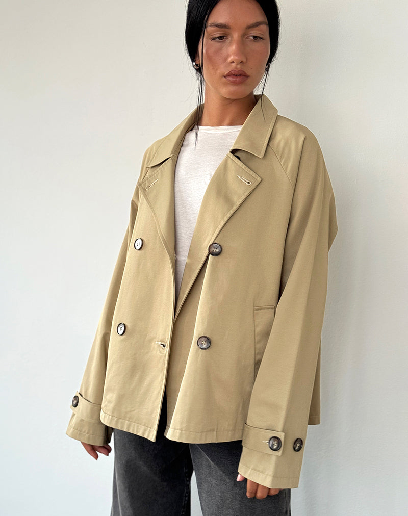 Imagen de Narto Boxy Trench Jacket en Tan