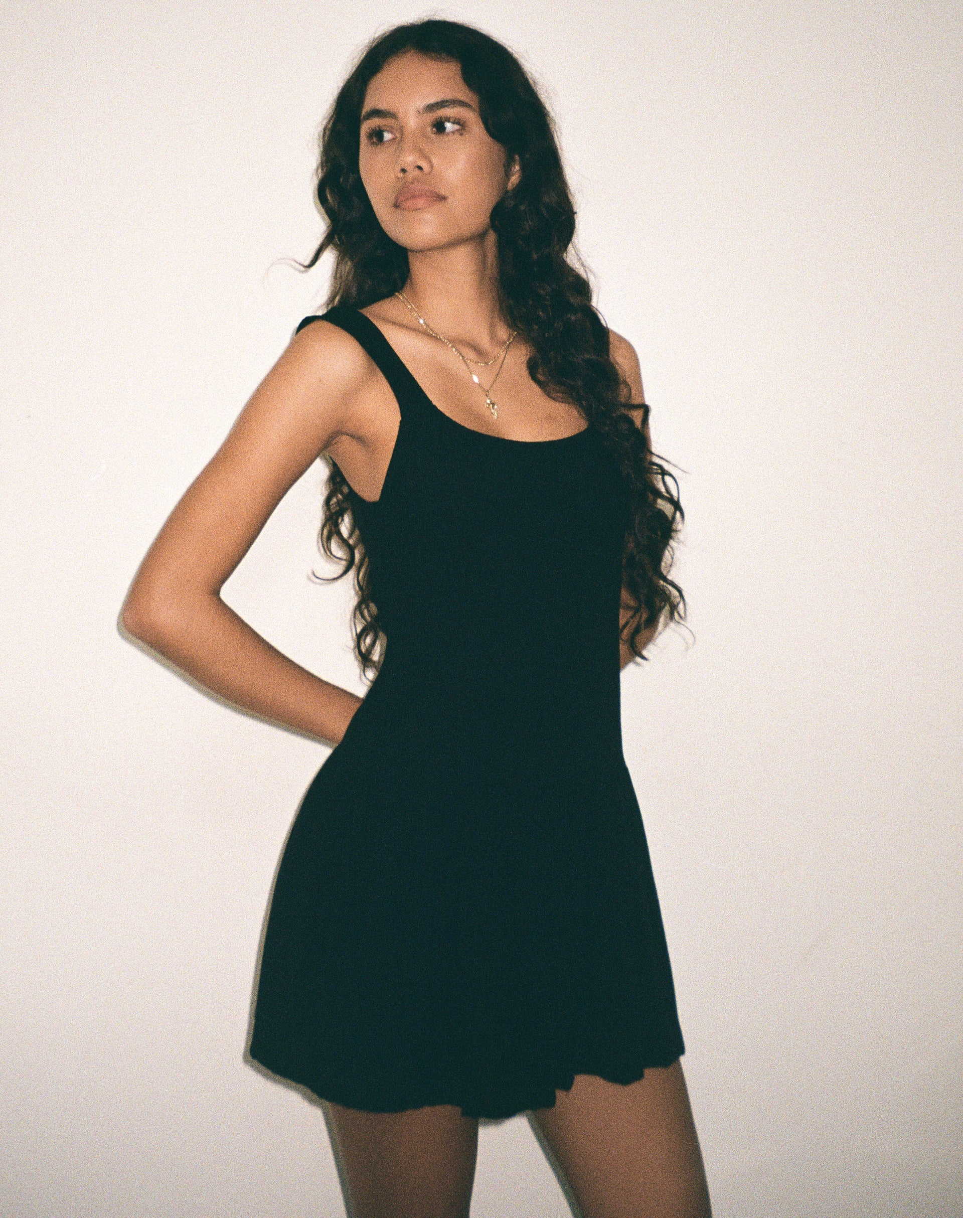 Image of Nihao Mini Dress in Black