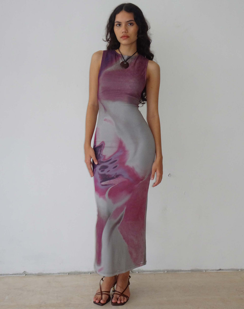 Maxi Vestido Estampado Fayola Rosa Anatomy of Nature