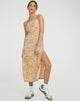 imagen de Nosita Midi Dress in Picnic Print Brown