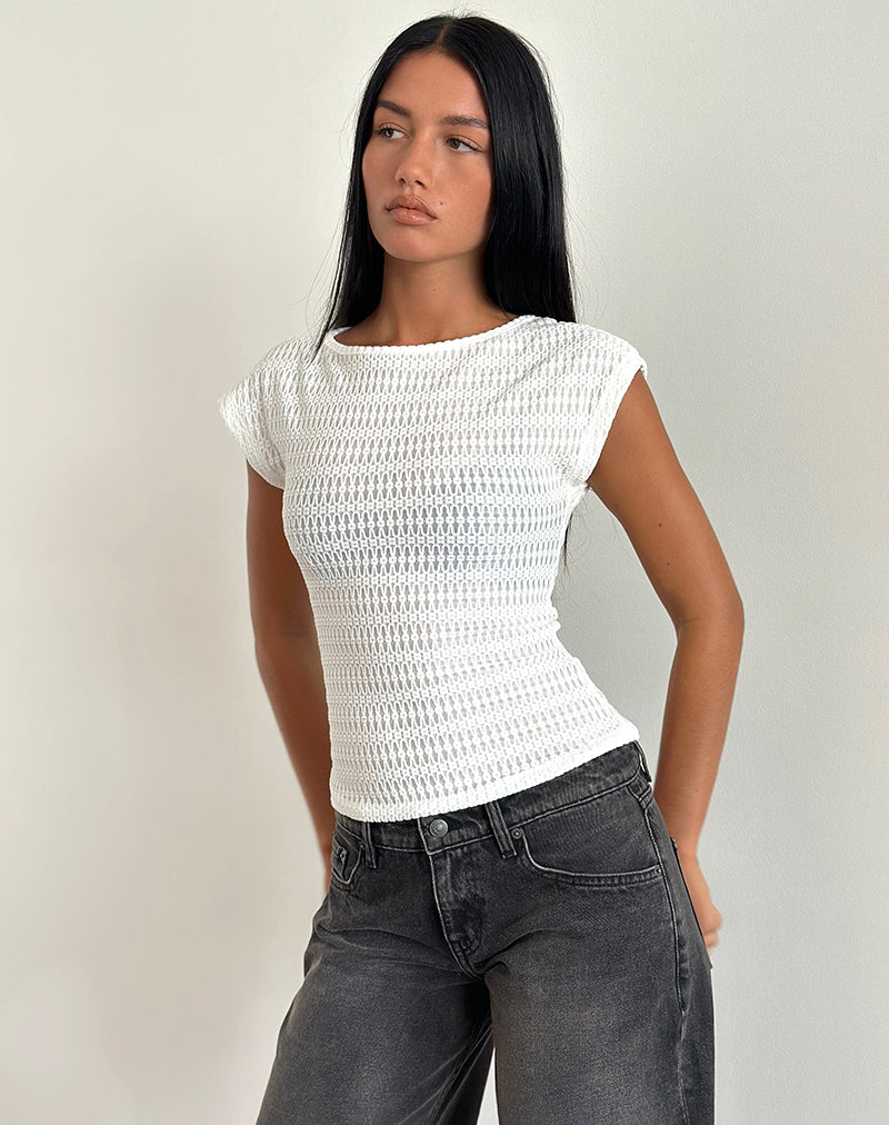 Nova Top in Textured White