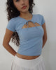 Imagen de Novalie Tie Front Top in Artic Ice Lycra