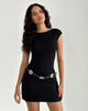 Image of Novaya Mini Dress Jersey in Black