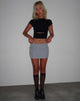 imagen de la minifalda Amias en gris sastrería