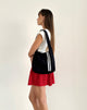 Image of Pardi Canvas Bag in Black with White Stripe