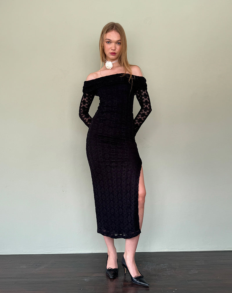 Imagen de Philippa Maxi Dress in Black Regal Lace