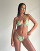 Imagen de la braguita de bikini Leyna en Paisley abstracto verde