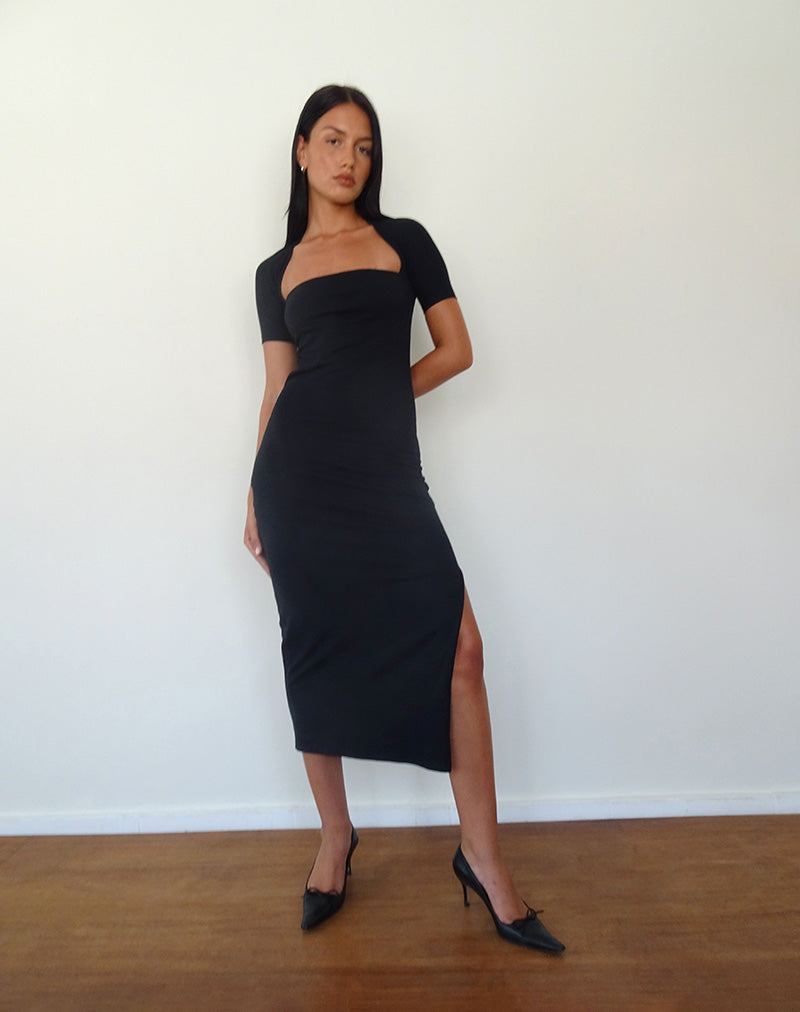 Vestido Quala Midi Negro