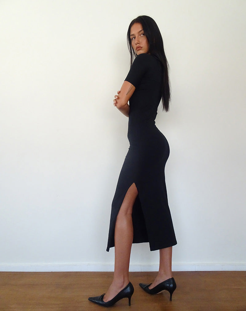 Vestido Quala Midi Negro