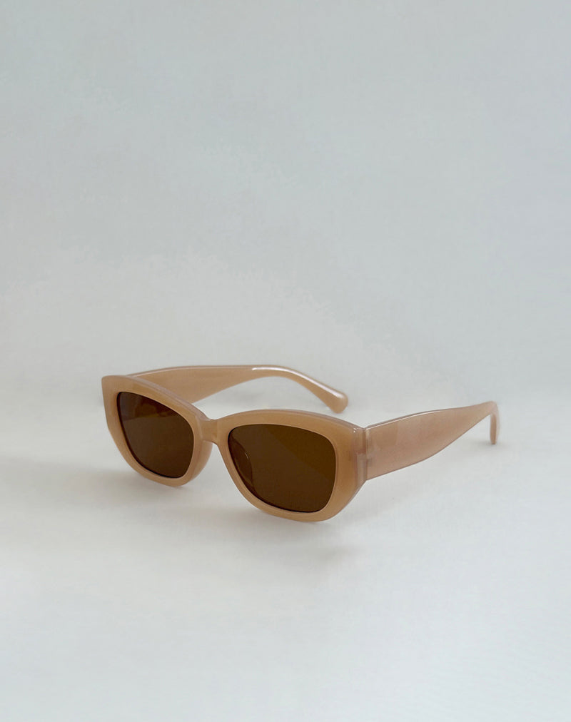 Image of Rabori Rectangle Sunglasses in Tan