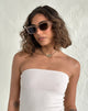 Image of Rabori Rectangle Sunglasses in Tan