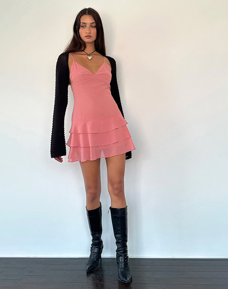 Image of Riasi Mini Dress in Chiffon Blush