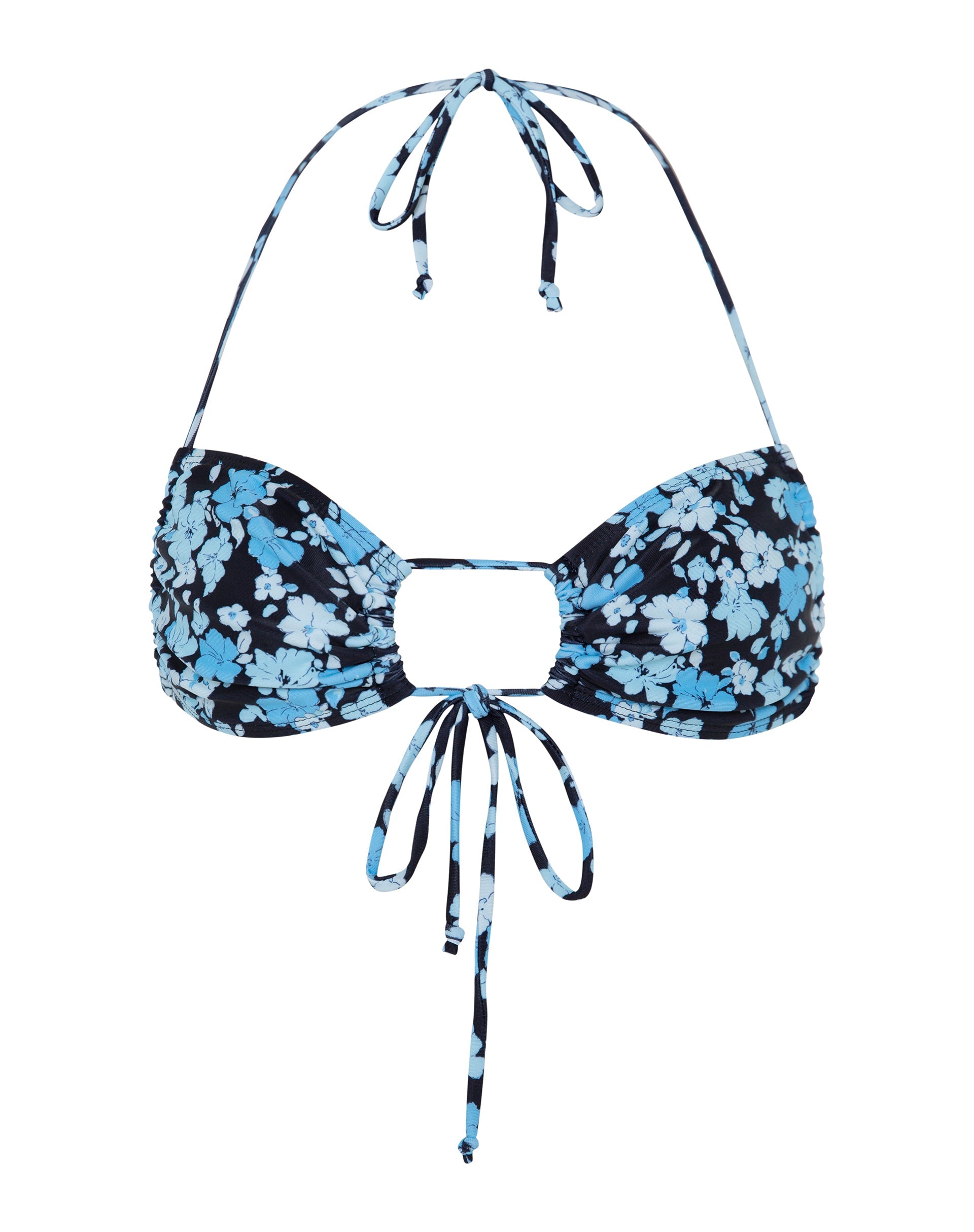 Imagen de Ricoa Top de bikini en azul pastel floral