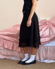 Image of Lenuta Chiffon Midi Skirt in Black