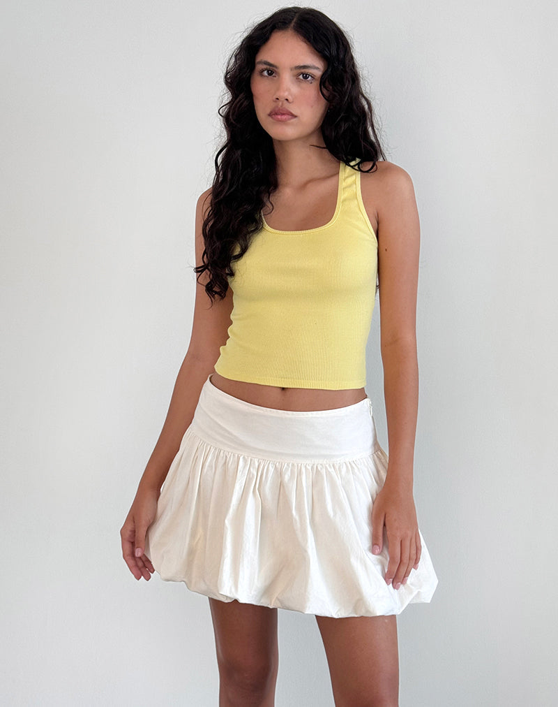 image of Roxe Ribbed Vest Top in Lemonade