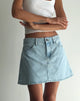 Imagen de la minifalda A-Line en azul vaquero Bleach
