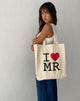 Imagen de I Heart MR Tote Bag en blanco roto