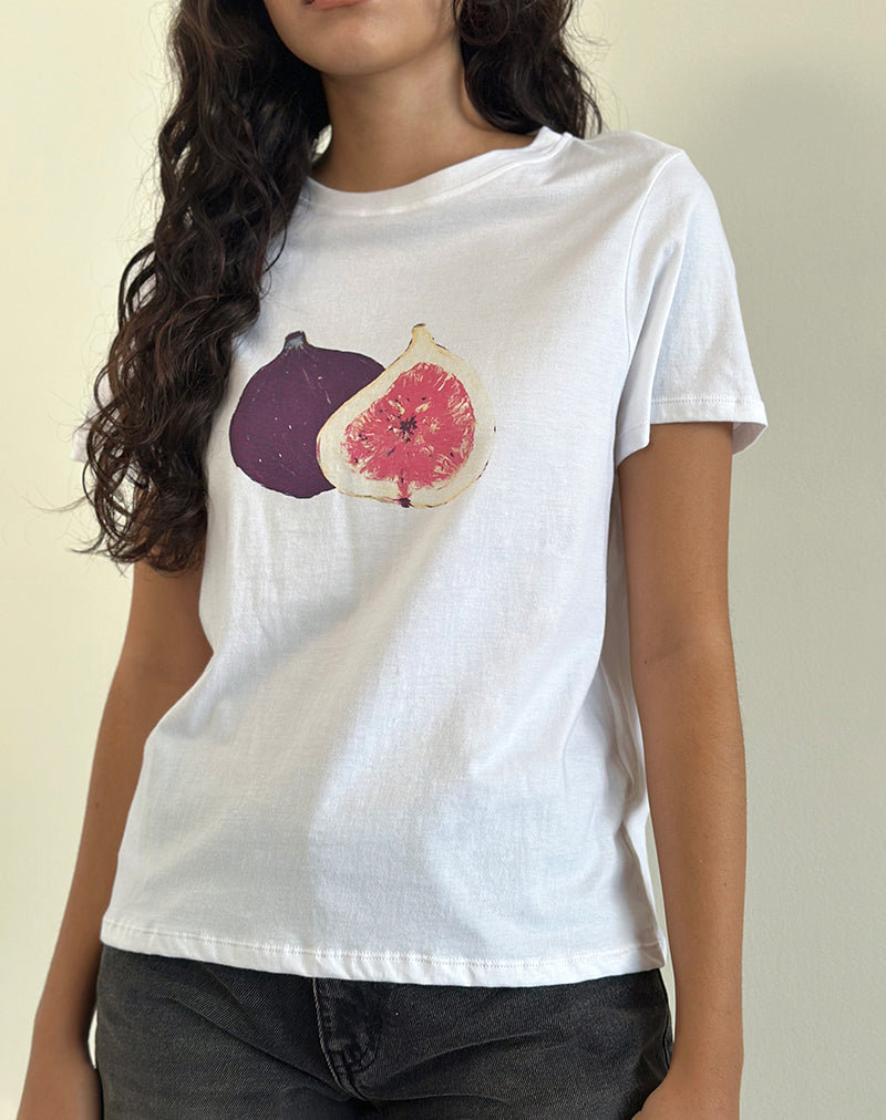 Image of Saki Tee in White Fig