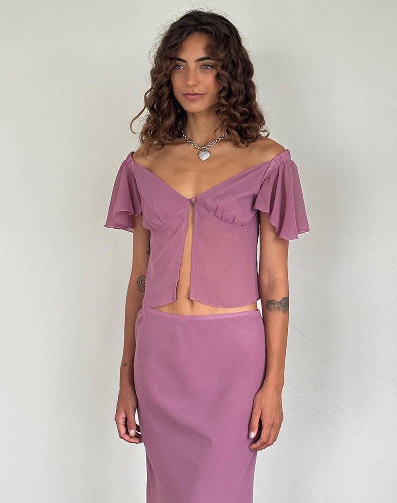 Image of Samsiar Top in Chiffon Mauve