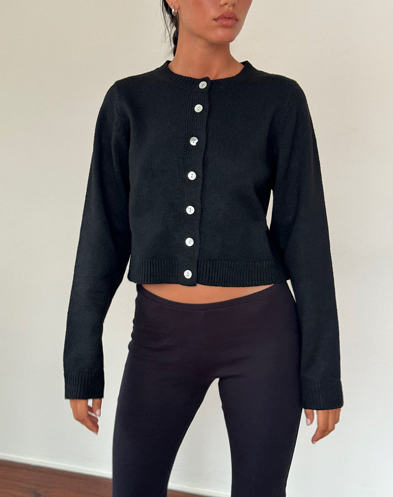 Imagen de Shura Brush Knit Cardigan en negro