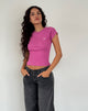 Imagen de Suti Tee in Cashmere Pink with Light Pink Bow M Embroidery