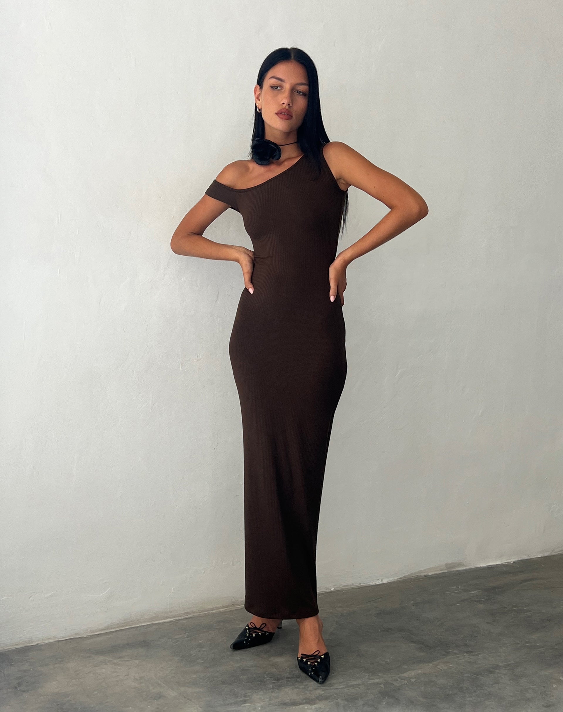 Imagen de Tehyun Maxi Dress in Brown Rib