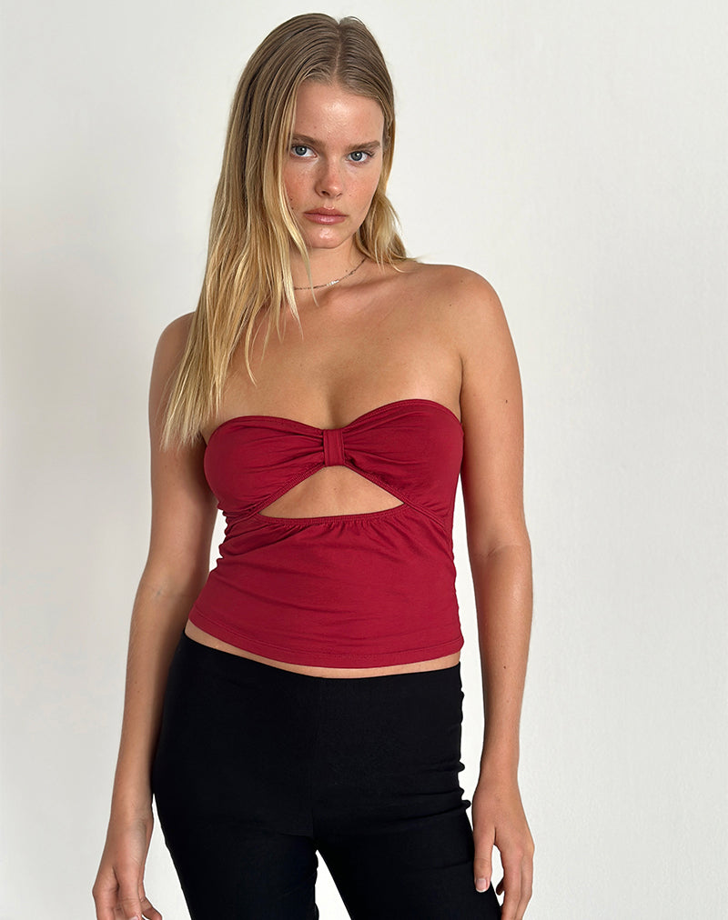 Image of Tifose Twist Front Top in Adrenaline Red