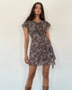 Image of Valencia Mini Dress in Botanical Shadow Brown